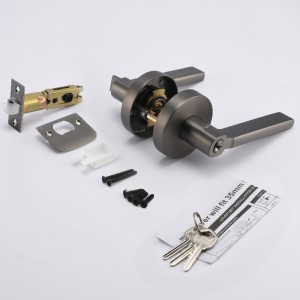 R7804 Lock de levier de porte rond avec des boutons de porte à clé, lourds