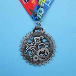 Collier médaillon personnalisé Médailles de cycle 3D Médailles stéréoscopiques 3D