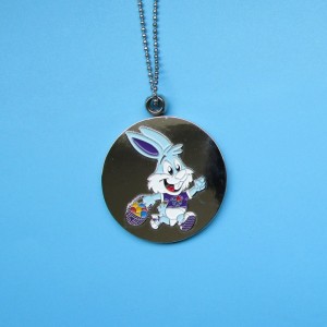 Médailles personnalisées Race pour les enfants Coules de lapin mignons Colliers pour enfants
