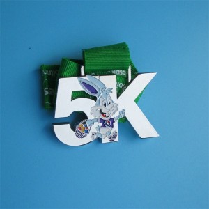 Médailles de sport en métal Médailles personnalisées Race pour enfants Mignon Design Rabbit Kid Médailles