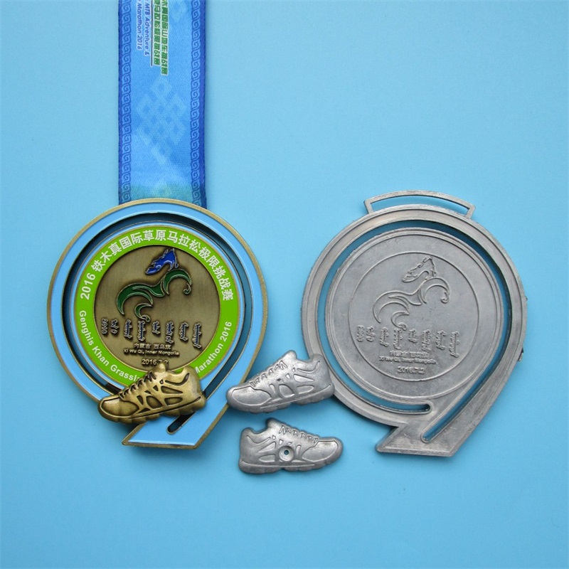 Die Cast Metal Badge 3D Médailles d'activité et médaille d'honneur avec ruban