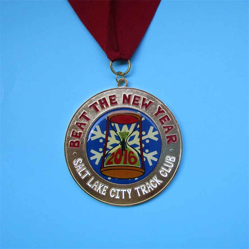 Médailles de métal en alliage en zinc et trophées Gift Souvenir Médailles d'or Sport avec ruban