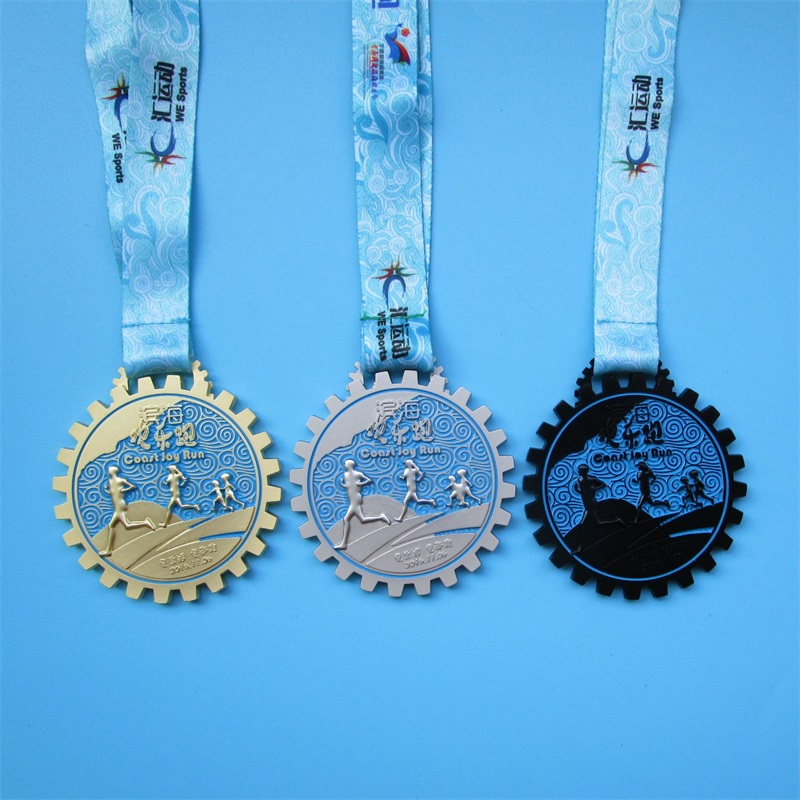 Médails médailliers en alliage de zinc gratuit 3D Médailles médailles en cuivre en argent doré
