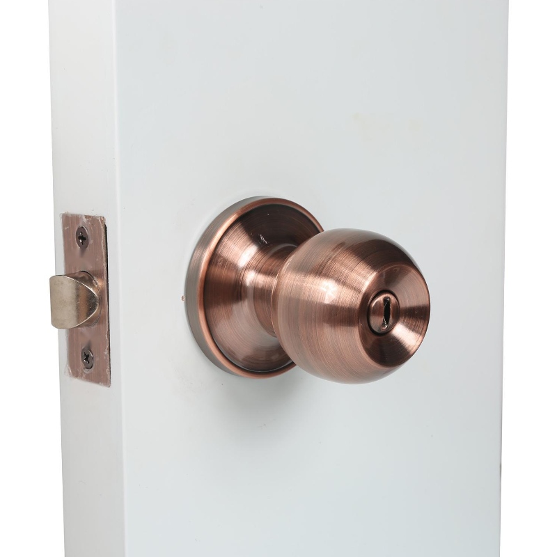 2501 Bouton de porte d\'intimité pour chambre et salle de bain, interruption de porte de balle sans clé - cuivre anticien