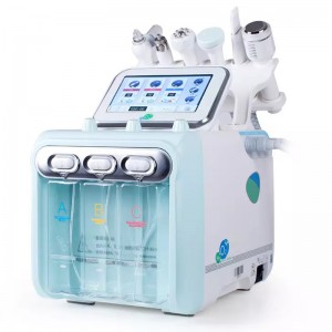 Hydrogène Oxygène facialbeauty Machine 6 en 1 H2O2 Small Bubble Multifile Bubble Facial Hydrating Beauty Profession Refjeu en passoire Small Bubble Device