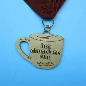 Médailles de course de vacances personnalisées de conception de feuilles personnalisées
