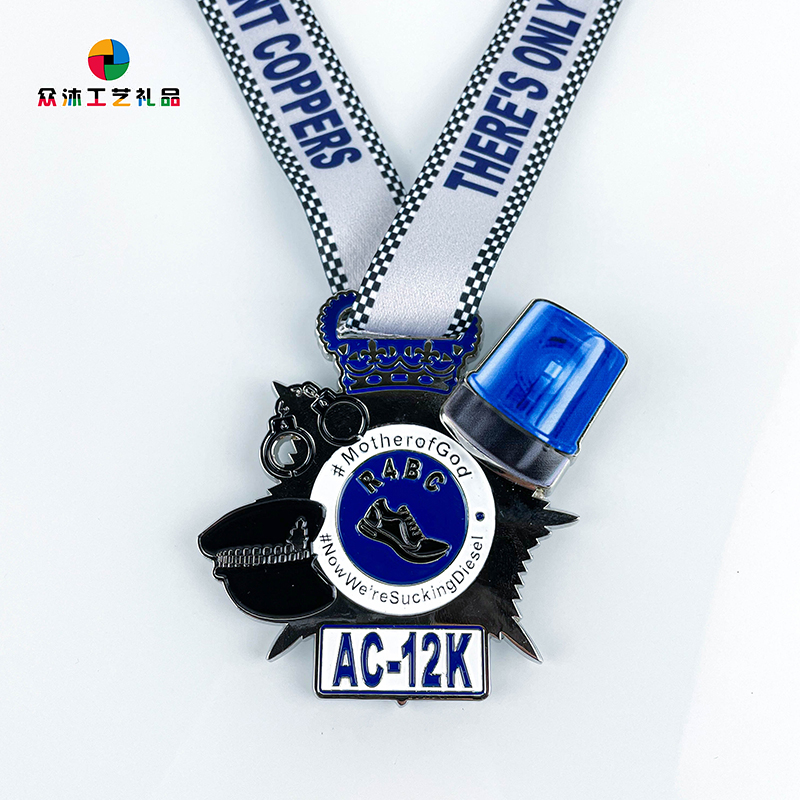 Design unique Logo personnalisé LED Sport Medallion Metal 3D Médailles en émail pour souvenir