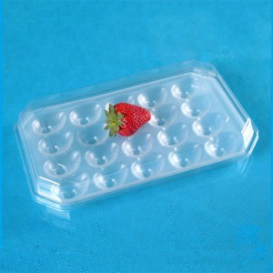 Boîte à contenant d\'emballage de plateau de fruits en plastique transparent en gros avec couvercle