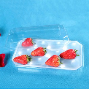 Boîte à contenant d\'emballage de plateau de fruits en plastique transparent en gros avec couvercle