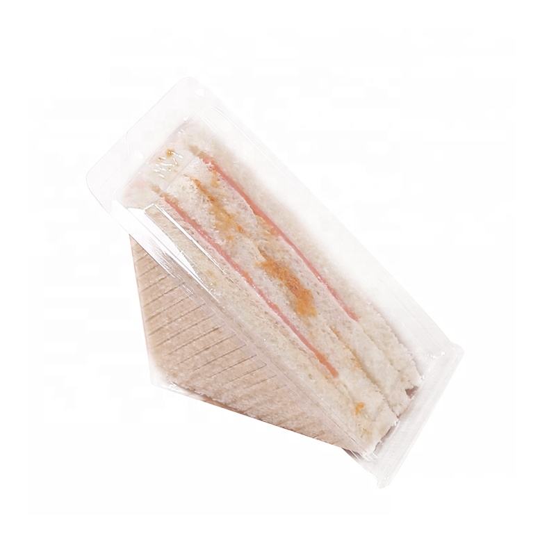 Triangle Clear Triangle Box Emballage en gros aliments en plastique étiquette personnalisée jetable Beau sandwich et gâteau Client \\ Sogo Pet, PLA