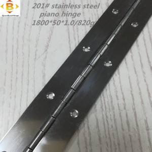 Taille standard Hinge longue 201#72 ‘’ * 2 Piano en acier inoxydable Hinge continue Cabinet de cabinet de rangée de rangée