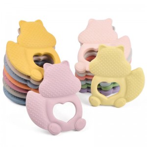 Squirrel Cartoon bpa bpanouveau bébé bébé teether jouet silicone bébé mâtif jouet teether mousse