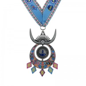 Design spécial médailles sportives 4D en argent antique et médailles commémoratives du ruban