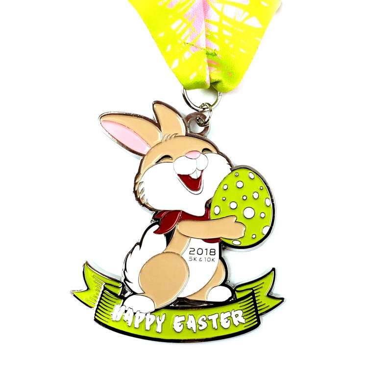 Cadeaux festifs Médailles personnalisées Pâques Bunny&Médailles d'oeufs de Pâques