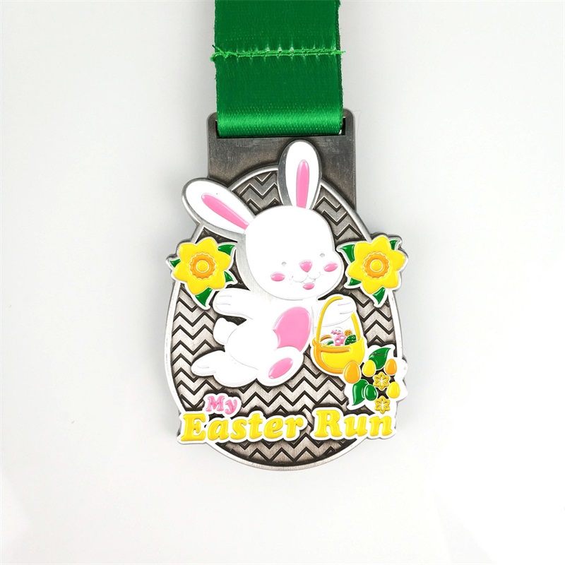 Cadeaux festifs Médailles personnalisées Pâques Bunny&Médailles d'oeufs de Pâques