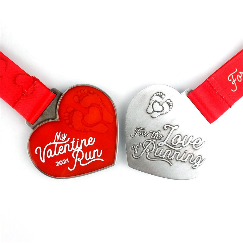 Marathon Running Medals Holiday Running Medals Gift for Valentine's Day Love