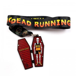 Médaille de métal mat en métal 7/8 pouces Médaille de métalnoir Halloween Médailles sportives