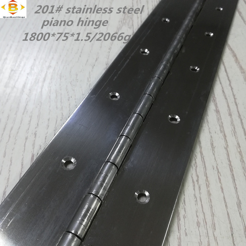 Taille standard Hinge longue 201#72 ‘’ * 2,5 72 * 3thick acier inoxydable charnière de piano continu armoire à rangée piano charnière