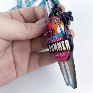 Médaille de bois en métal en bois pour la course d\'été