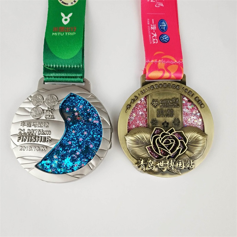 Médailles de marathon personnalisées Zinc Alloy Die Casting Race Médaille de course Médaille
