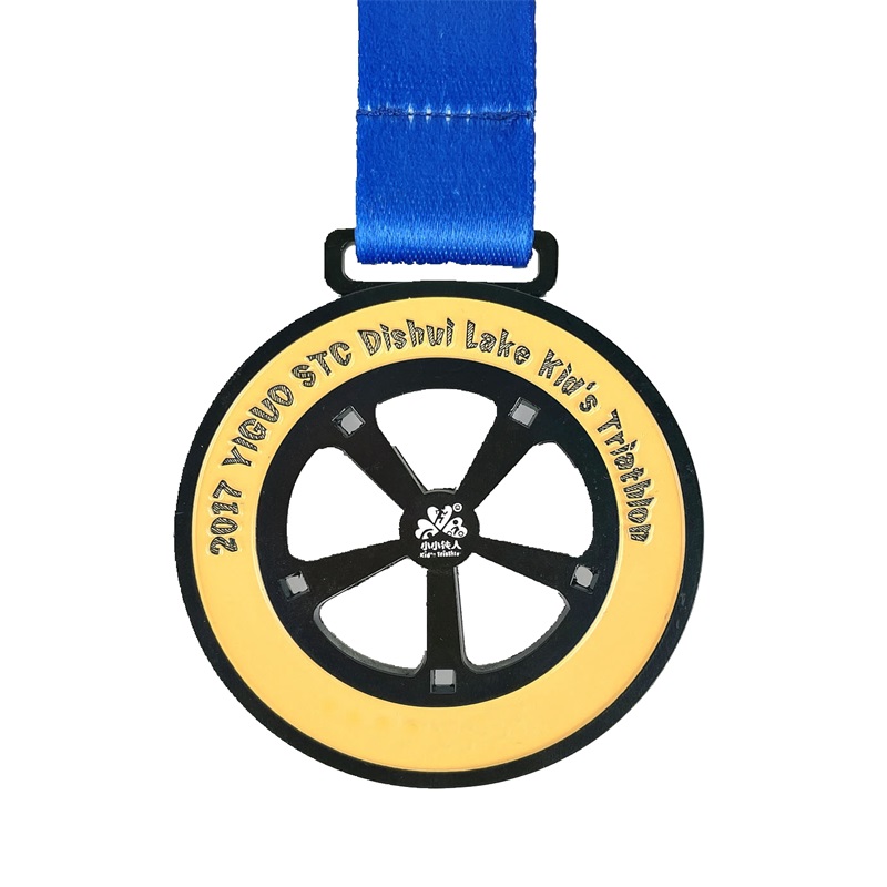 Médailles moulées Gold Metal Award 3D Triathlon Médaille de médaille sport