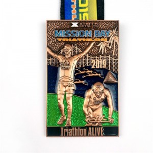 Médaille de médailles de marathon militaire de China Sport Médaille 3D Triathlon