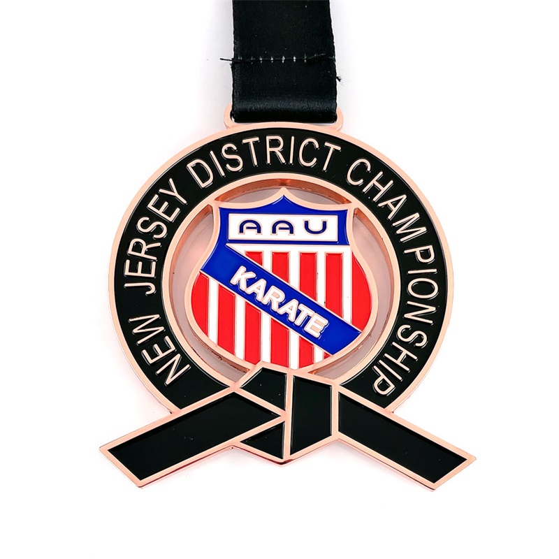 Médaille de sport en métal sur le logo sur mesure pour les grossistes de race de boxe Kungfu