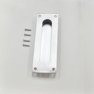 7,09 pouces à rinçage encastré tirages pour la porte du placard de porte de poche, poignée de porte de grange coulissante, porte rectangulaire en acier inoxydable brossé tire la quincaillerie