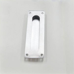 7,09 pouces à rinçage encastré tirages pour la porte du placard de porte de poche, poignée de porte de grange coulissante, porte rectangulaire en acier inoxydable brossé tire la quincaillerie