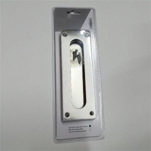 7,09 pouces à rinçage encastré tirages pour la porte du placard de porte de poche, poignée de porte de grange coulissante, porte rectangulaire en acier inoxydable brossé tire la quincaillerie