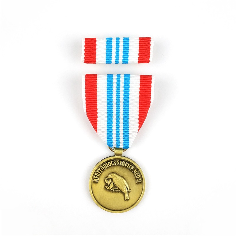 Médaille de bronze en argent d'or en alliage en alliage 3D