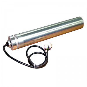 Straitement 76/82 Rouleau électrique DCnon standard, moteur intégré, courroie de convoyeur en acier inoxydable personnalisé, roue synchrone, pignon à double rangée de puissance galvanisée, enrobé en caoutchouc