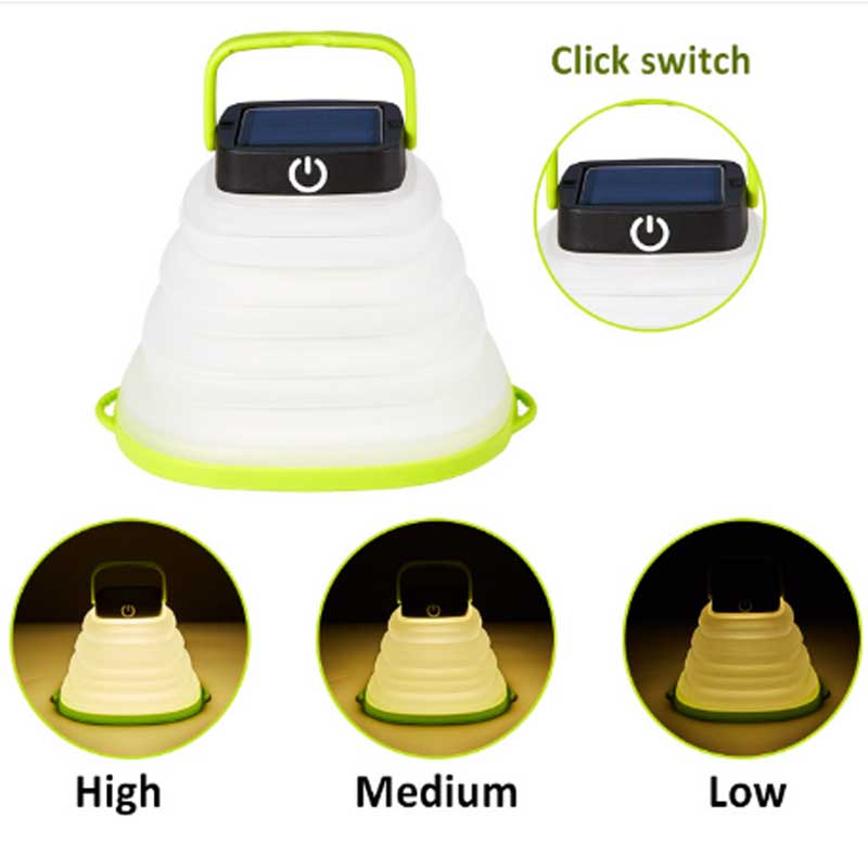 LED Camping Light Solar Solar Rechargeable Lantern Économie d'énergie Soft Solar Lanterns LED Bubble Light