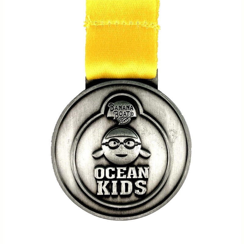 Médaille denatation de sports en métal personnalisé de haute qualité pour les enfants