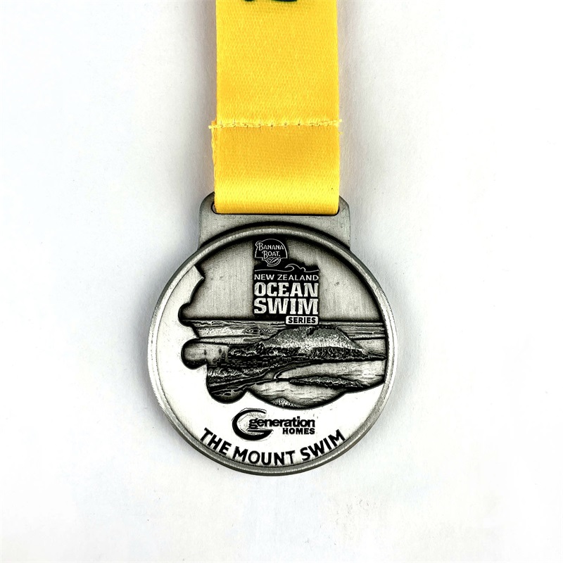 Médailles de natation médailles commémoratives de la compétition sportive officielle en alliage de zinc