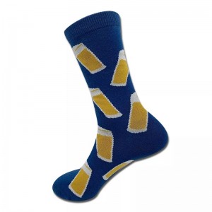 Fashion Coton peigné Personnaliser les chaussettes de robe de logo pour les hommes