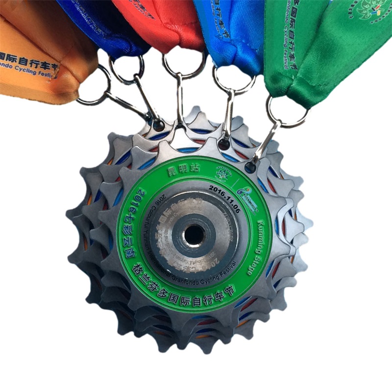 Médaille sportive Médailles de cyclisme en métal Médailles de vélo 3D personnalisées