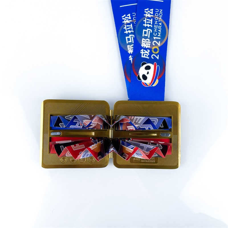 Médailles de marathon en métal d'or personnalisé Médaille de marathon personnalisé