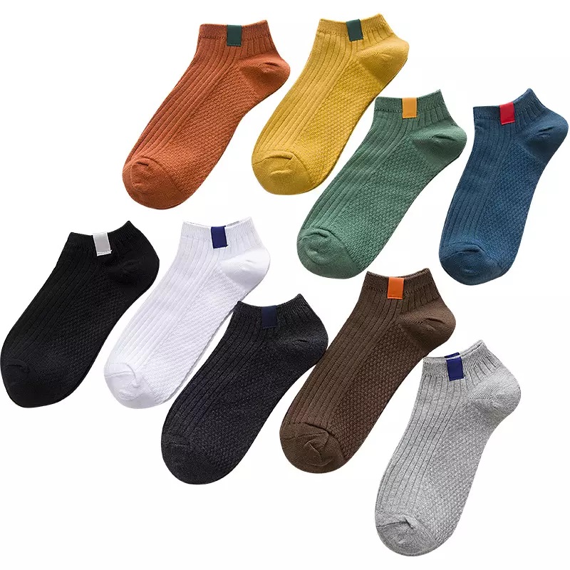 Coton coton invisible mobile chaussettes de cheville liner à chaussures mec coloré chaussettes de bateau basse coloré invisible