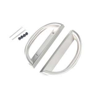 Ensemble de poignée de porte de terrasse coulissante, forme D,non clé (s\'adapte à l\'espacement des trous de 3-15/16 ”)