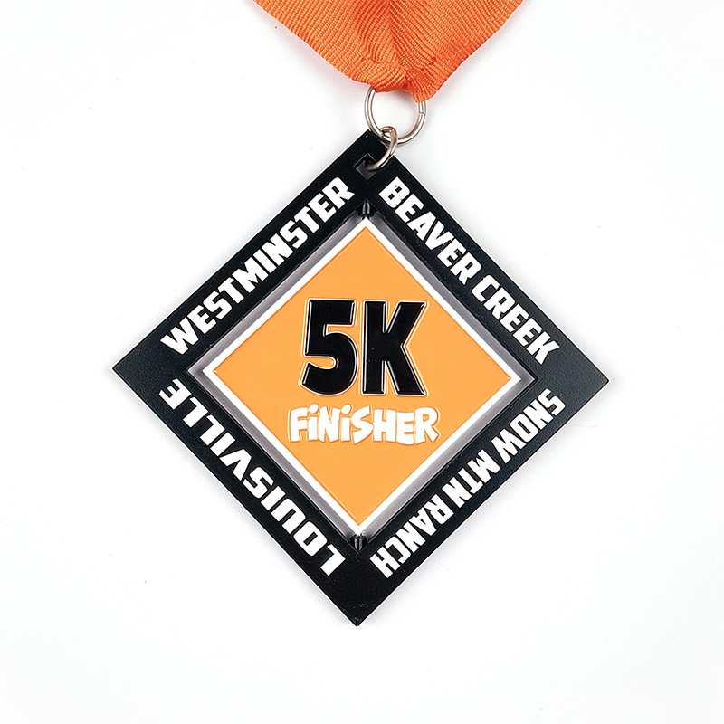 Médaille de marathon de sport personnalisée sur le sport spinning sportif personnalisé