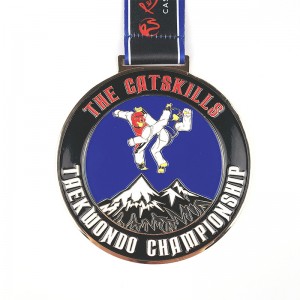 Médailles d\'émail en forme de cercle en métal personnalisé