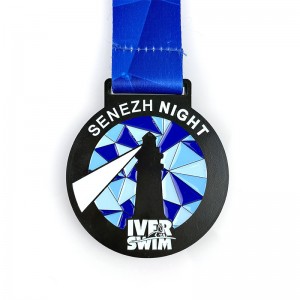 Médailles d\'émail en forme de cercle en métal personnalisé