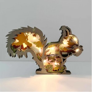 Ornements d\'animaux en bois 3D