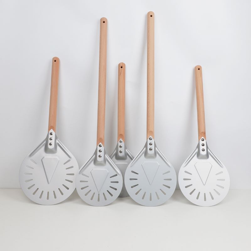 Poignée en bois 7 pouces 8 pouces 9 pouces Pizza en aluminium perforé Turn Pizza Turner Pizza Spatule Pizza Pizza ACCESSOIRES