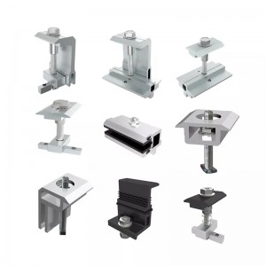 Panneau solaire Module photovoltaïque Accessoires de pression latérale Bloc de pression moyenne galvanisée