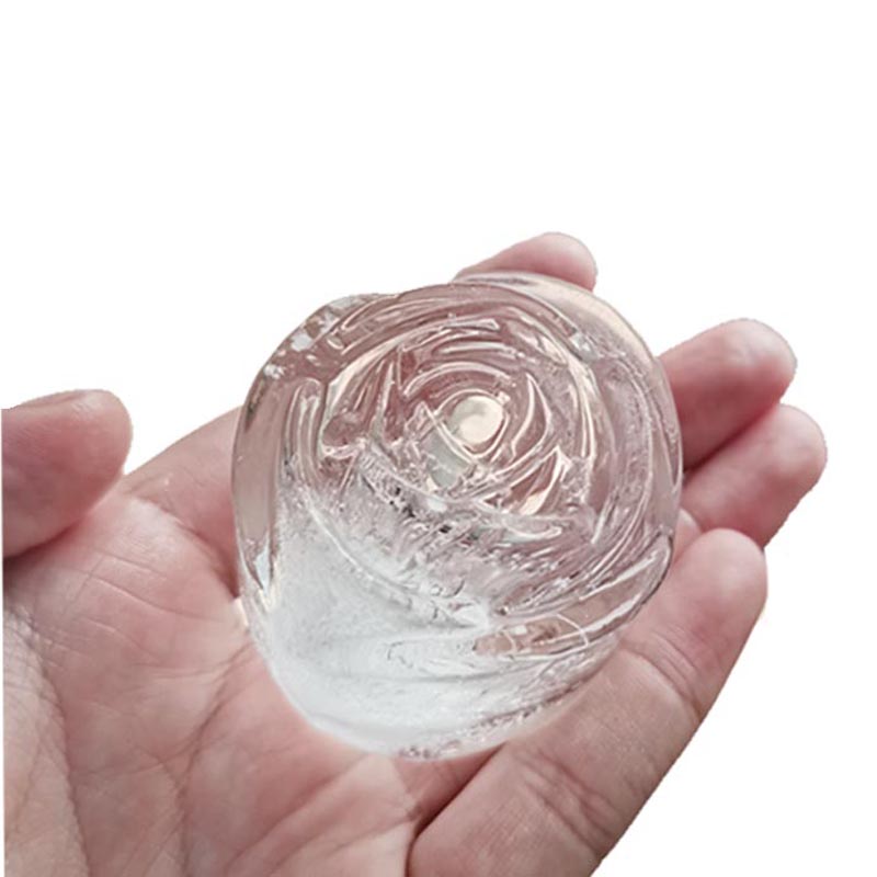 Silicone 3D Rose Ice Moule de gros plateau de glaçons, fabrique 4 glace en forme de fleur mignonne, en caoutchouc en silicone grand fabricant de boule de glace pour cocktail Juice Whisky Bourbon Freenzer, lave-vaisselle en toute sécurité, trois couleurs