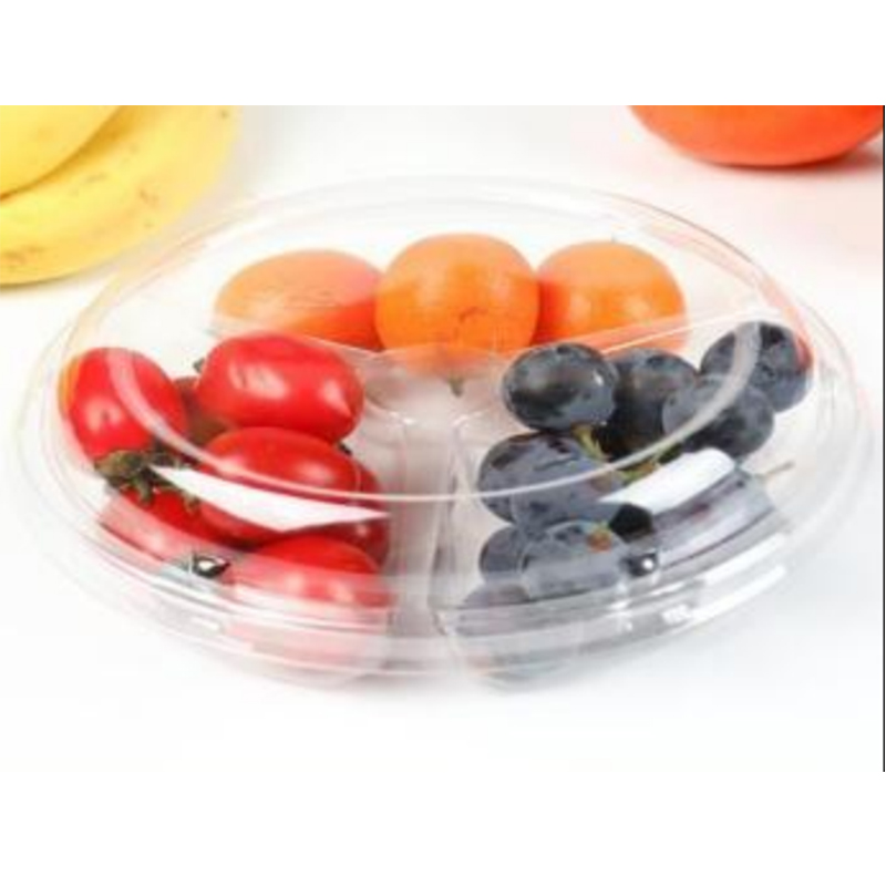 Trois-compartment frais-cut fruits couvercle 205 * 122 * 58 mm hj-160