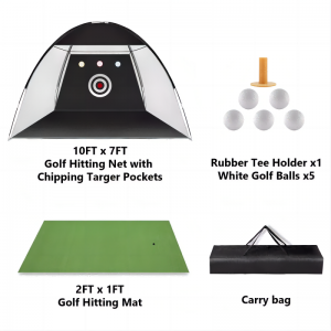 Entraînement extérieur golf frappe les filets s\'entraînez à conduire avec un tapis