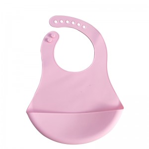 Bibs de bébé en silicone étanches minces et légers pour lesnourrissons et les tout-petits ajustés en silicone souple d\'alimentation en silicone avec des poches de collecte denourriture, unisexe, pas de gâchis